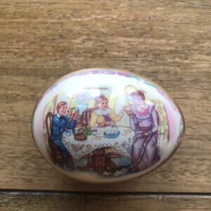 Lenox Victorian Easter Egg Trinket Box 1989 Limited Edition 24K Gold Edge